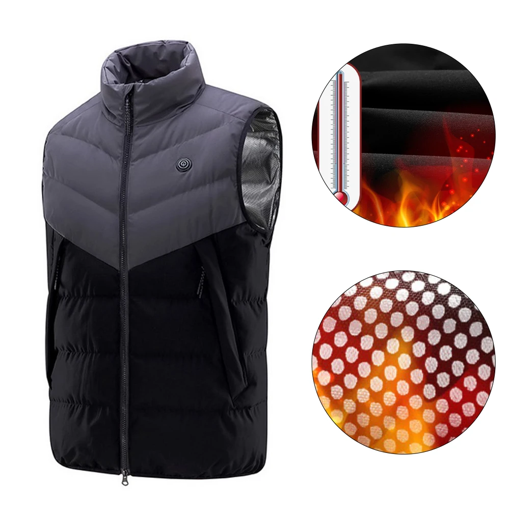 9 Areas Heated Vest Graphene Heat Coat USB Heating Sleeveless Jacket Electric Heating Thermal Warm Clothes Winter Vest Men Women
9 Areas Heated Vest Graphene Heat Coat USB Heating Sleeveless Jacket Electric Heating Thermal Warm Clothes Winter Vest Men Women