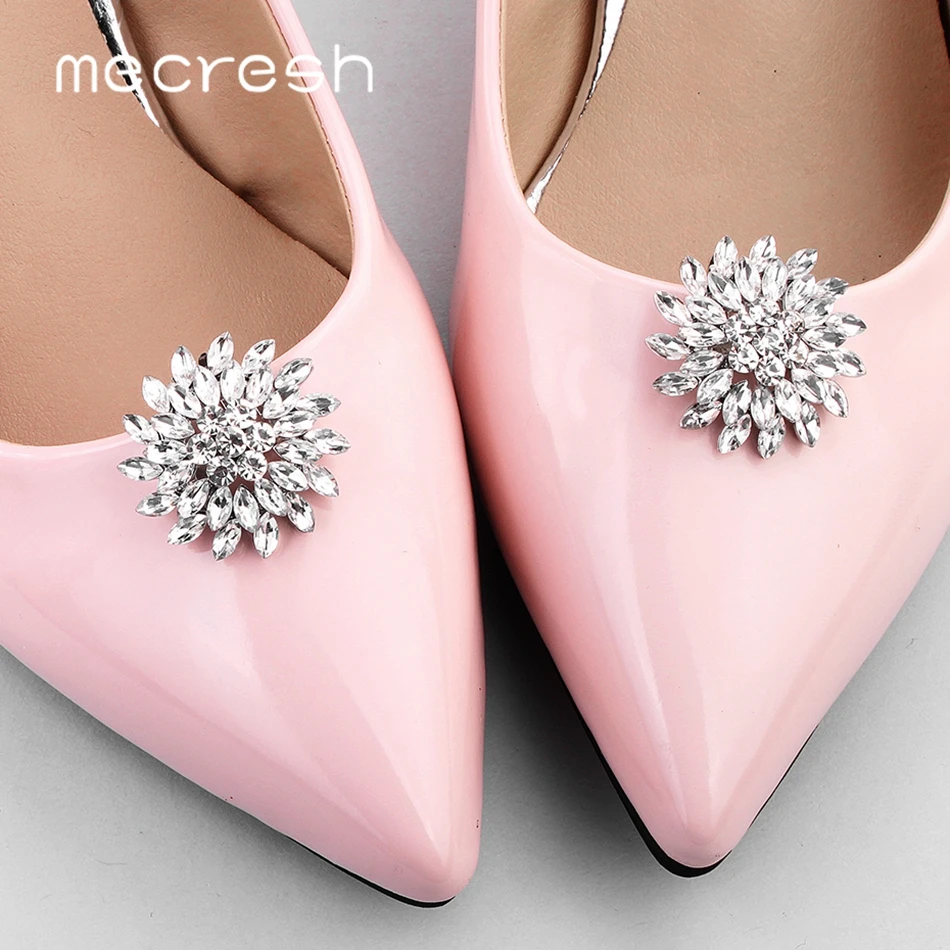 Фото Mecresh/2 шт./лот милые женские туфли на высоком каблуке с цветком и кристаллами