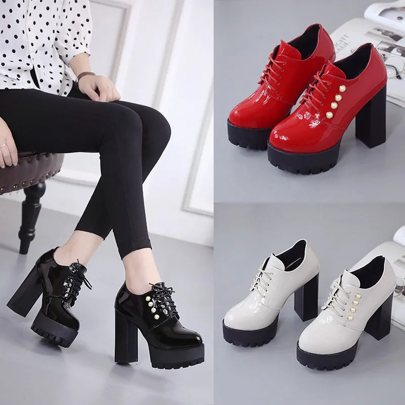 Rimocy Super High Heels Patent Leather Ankle Boots for Women Bead Platform Boots Solid Round Toe Black Shoes Woman Botines Mujer
Rimocy Super High Heels Patent Leather Ankle Boots for Women Bead Platform Boots Solid Round Toe Black Shoes Woman Botines Mujer