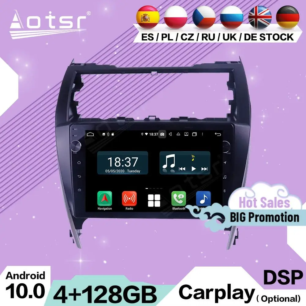 128G Carplay мультимедийный стерео Android 10 для Toyota CAMRY 2012 2013 2014 2015 2016 2017 GPS-навигатор радио приемник головное устройство
128G Carplay мультимедийный стерео Android 10 для Toyota CAMRY 2012 2013 2014 2015 2016 2017 GPS-навигатор радио приемник головное устройство