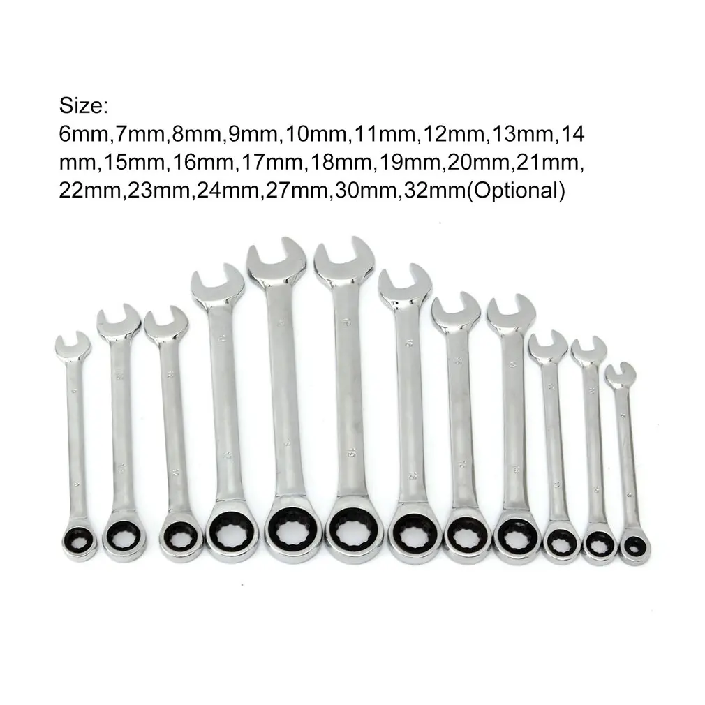 New 6mm/7mm Chrome Vanadium Steel Ratchet Combination Wrench Set Torque Gear Spanner Wrenches Set and A Set of Key Hand Tools
New 6mm/7mm Chrome Vanadium Steel Ratchet Combination Wrench Set Torque Gear Spanner Wrenches Set and A Set of Key Hand Tools