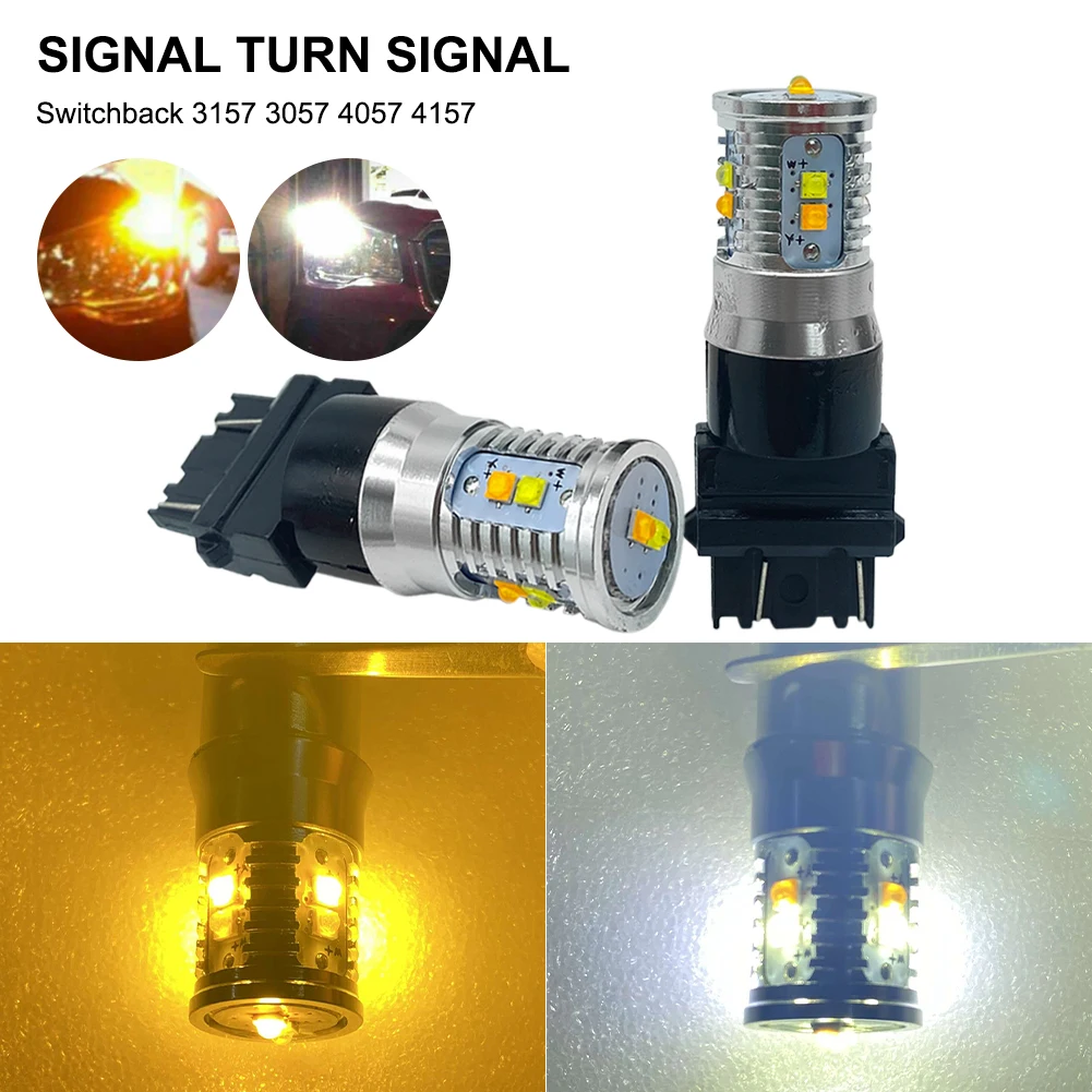 2PCS Car LED Bulb Turn Signal 12-24V 1200LM DRL Bulb White Amber Dual Color Car Headlight Bulb Auto Lamp 3157 3057 4057 4157
2PCS Car LED Bulb Turn Signal 12-24V 1200LM DRL Bulb White Amber Dual Color Car Headlight Bulb Auto Lamp 3157 3057 4057 4157