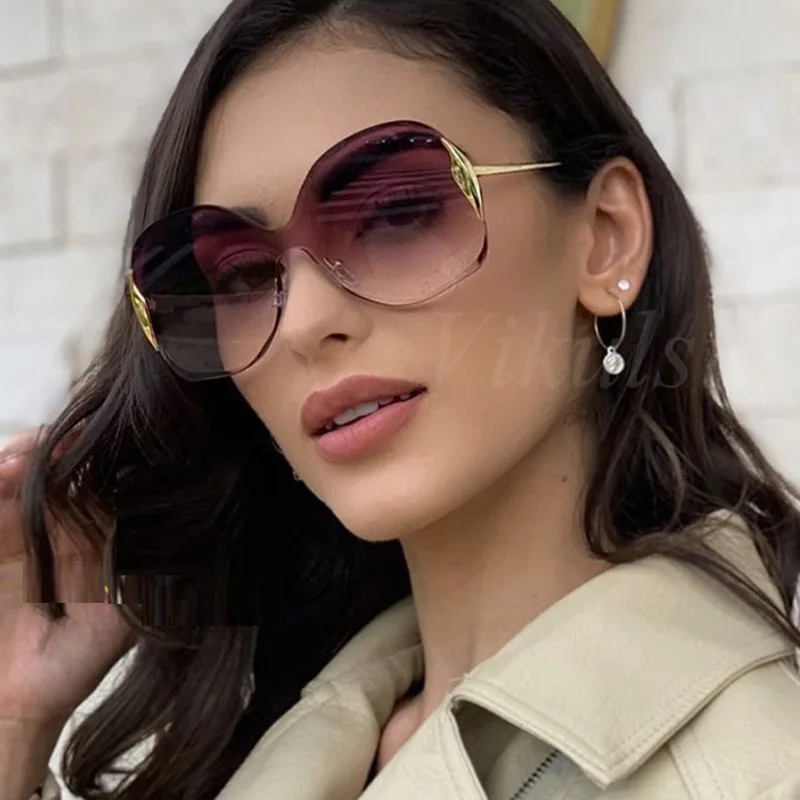 New Elegant Women Rimless Round Sunglasses Fashion Luxury Shades For Female Oversized Sun Glasses Lady Thin Face Glasses UV400
New Elegant Women Rimless Round Sunglasses Fashion Luxury Shades For Female Oversized Sun Glasses Lady Thin Face Glasses UV400