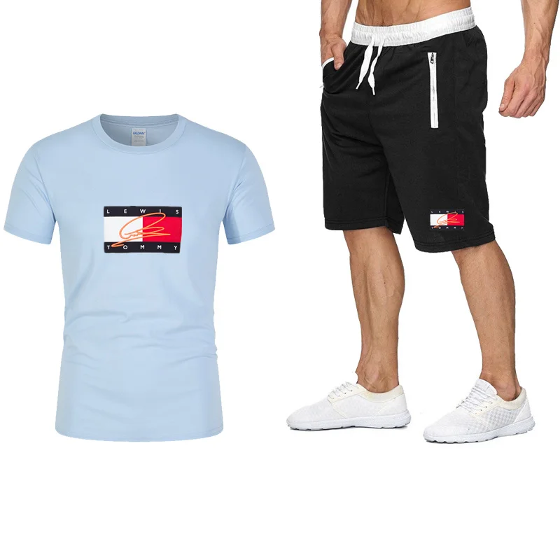 2021Summer Men's T-shirt Set 2-piece Men's Sportswear Suit Basketball Sports Fitness timberland Printed Short Sleeve + Men's Sui 
2021Summer Men's T-shirt Set 2-piece Men's Sportswear Suit Basketball Sports Fitness timberland Printed Short Sleeve + Men's Sui