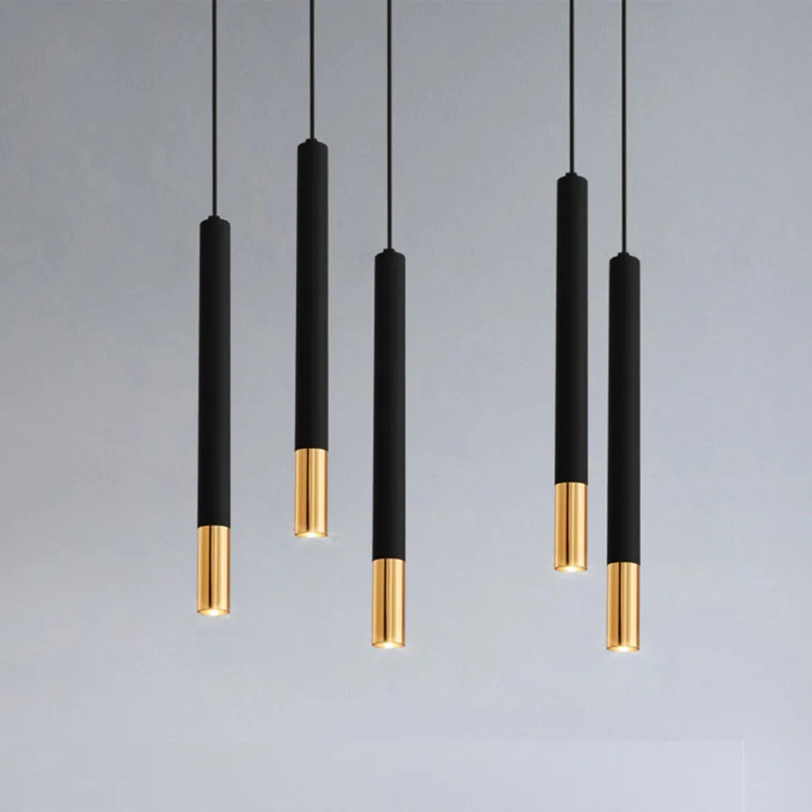 Modern Cylinder Pipe Pendant Light Black Golden LED Long Tube Hanging Lamps Kitchen Island Droplight For Stairs Dining Room
Modern Cylinder Pipe Pendant Light Black Golden LED Long Tube Hanging Lamps Kitchen Island Droplight For Stairs Dining Room