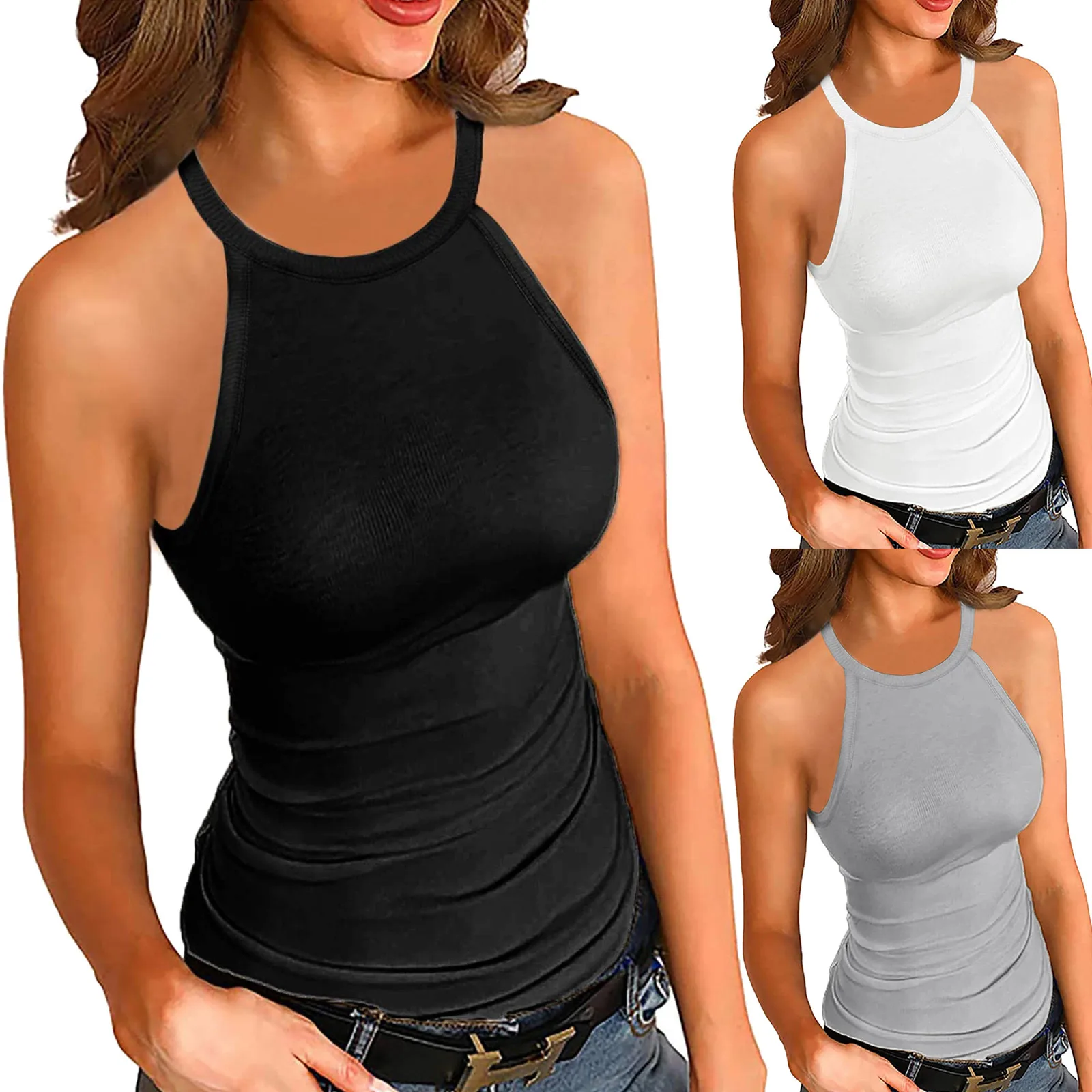 Women Tank Tops Summer Sleeveless Basic Cami Top Shirt Spaghetti Slim Knit Ribbed Racerback Blouses 2022 New Summer Tank Tops
Women Tank Tops Summer Sleeveless Basic Cami Top Shirt Spaghetti Slim Knit Ribbed Racerback Blouses 2022 New Summer Tank Tops