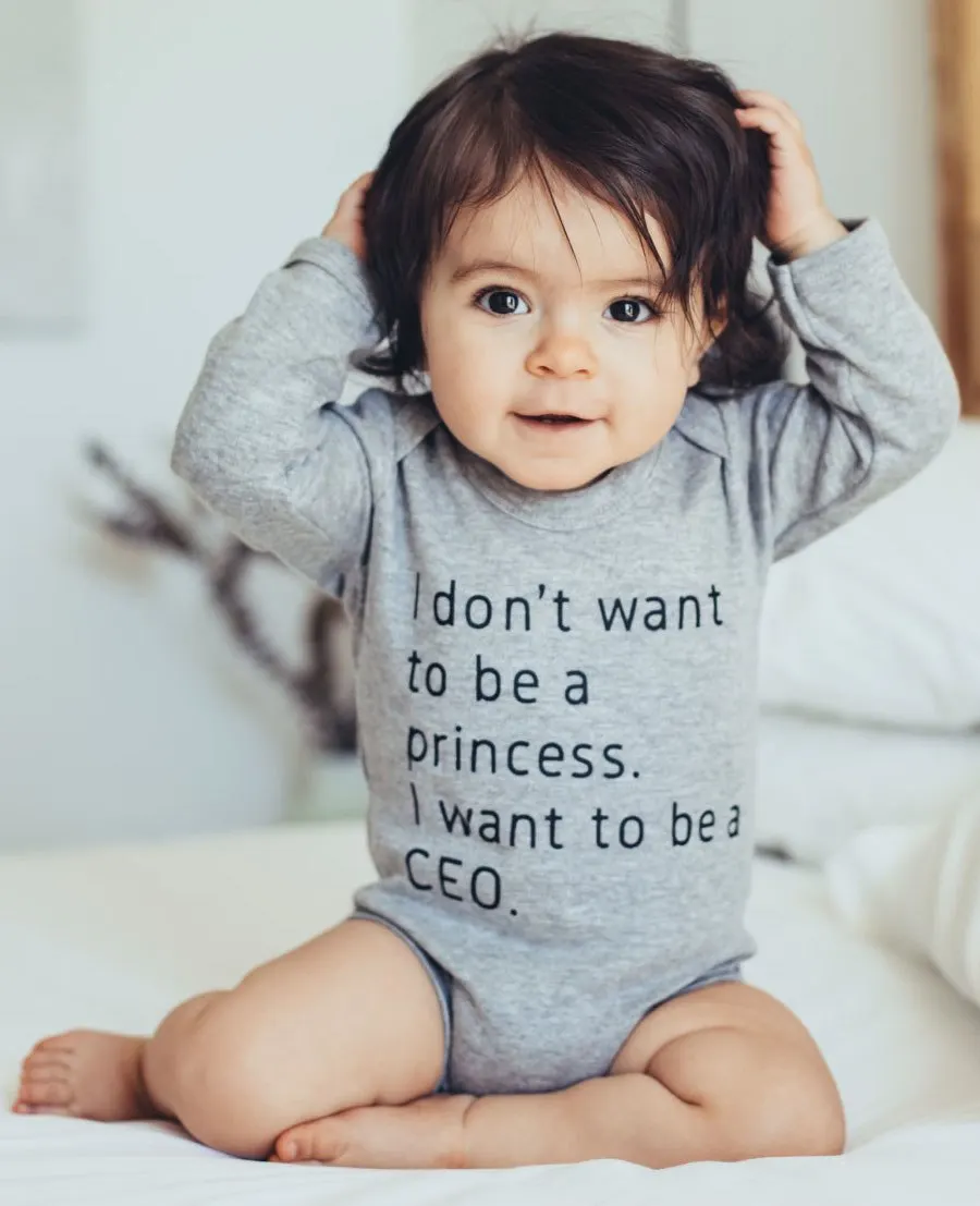 I Don't Want To Be A Princess I Want To Be A CEO Baby Bodysuit Long Sleeve s Baby Girl Funny Outfits Clothes
I Don't Want To Be A Princess I Want To Be A CEO Baby Bodysuit Long Sleeve s Baby Girl Funny Outfits Clothes
