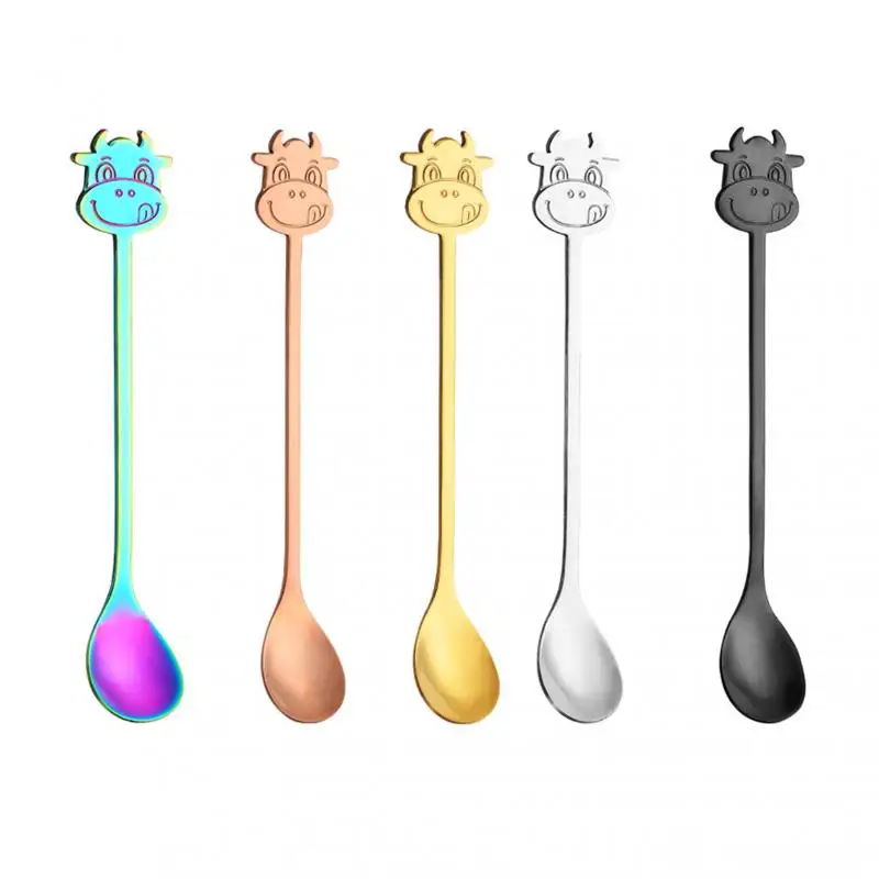 1pcs Stainless Steel Cartoon Ox Head Spoon Ice Cream Coffee Stirring Spoon Dinner Cartoon Teaspoon Kitchen Supplies Desser
1pcs Stainless Steel Cartoon Ox Head Spoon Ice Cream Coffee Stirring Spoon Dinner Cartoon Teaspoon Kitchen Supplies Desser