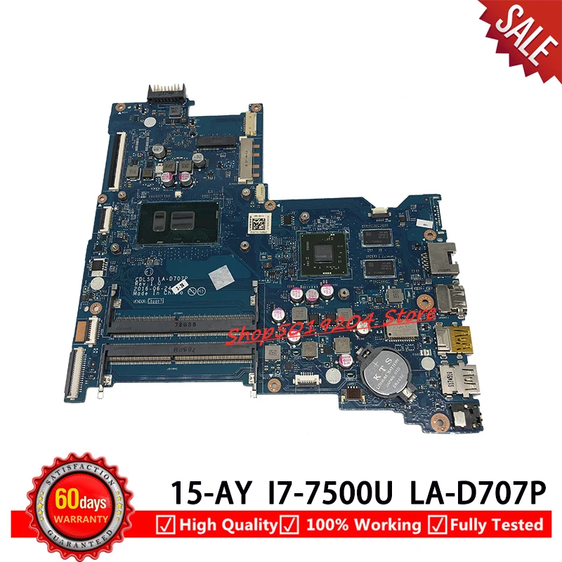 CDL50 LA-D707P For HP 15-AY 15-AY180TX Laptop Motherboard i7-7500U 903787-601 903787-501 903787-001 906360-601 906360-5001
CDL50 LA-D707P For HP 15-AY 15-AY180TX Laptop Motherboard i7-7500U 903787-601 903787-501 903787-001 906360-601 906360-5001