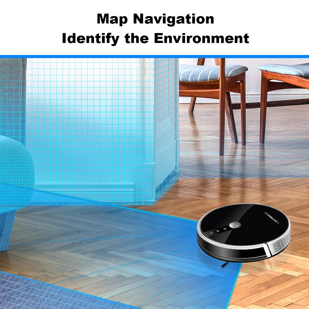LIECTROUX C30B Robot Vacuum Cleaner AI Map Navigation Memory Smart Partition WiFi App 6000Pa Suction Electric Water Tank Wet Mop - купить по