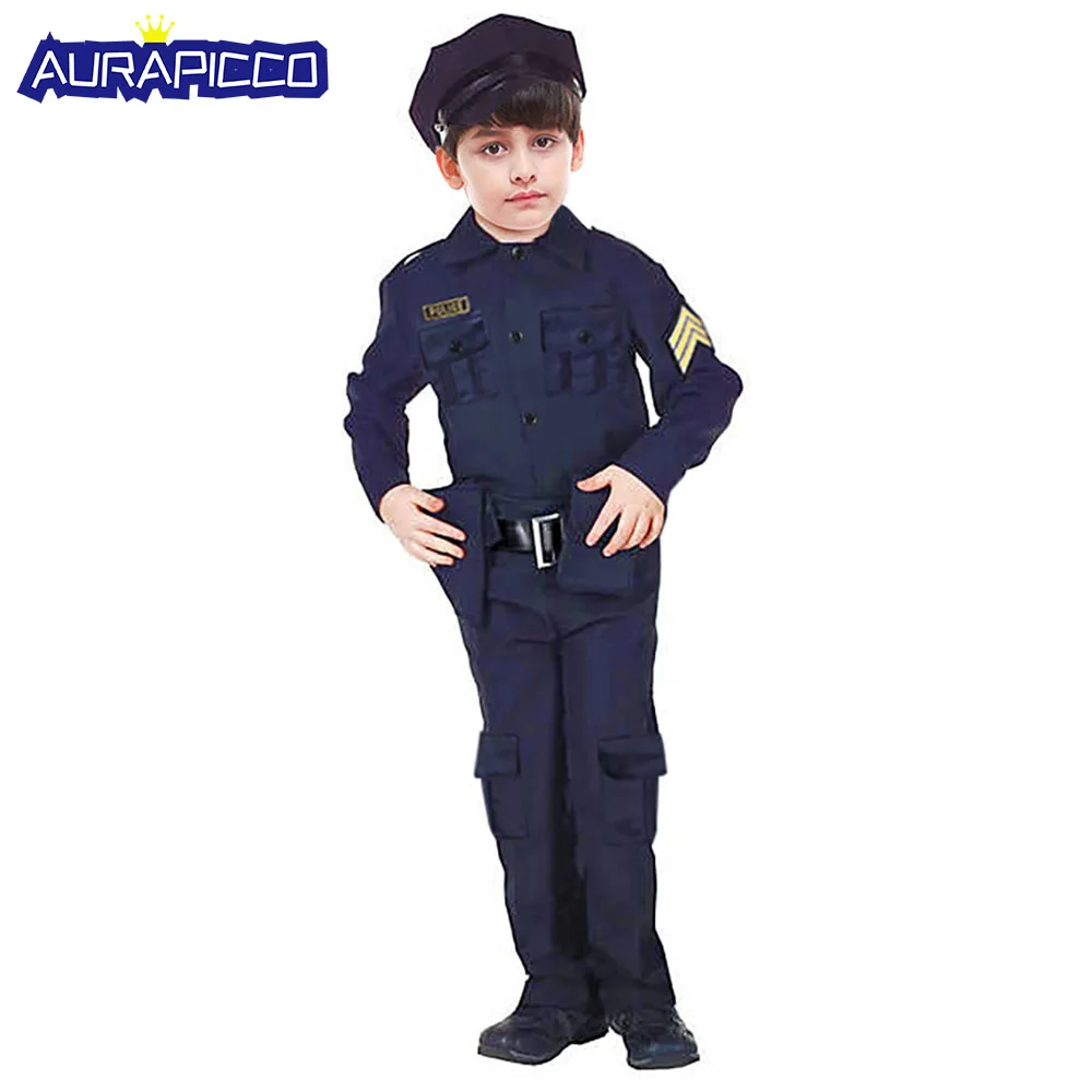 Детский костюм полицейского для мальчиков маленького на Хэллоуин нарядное