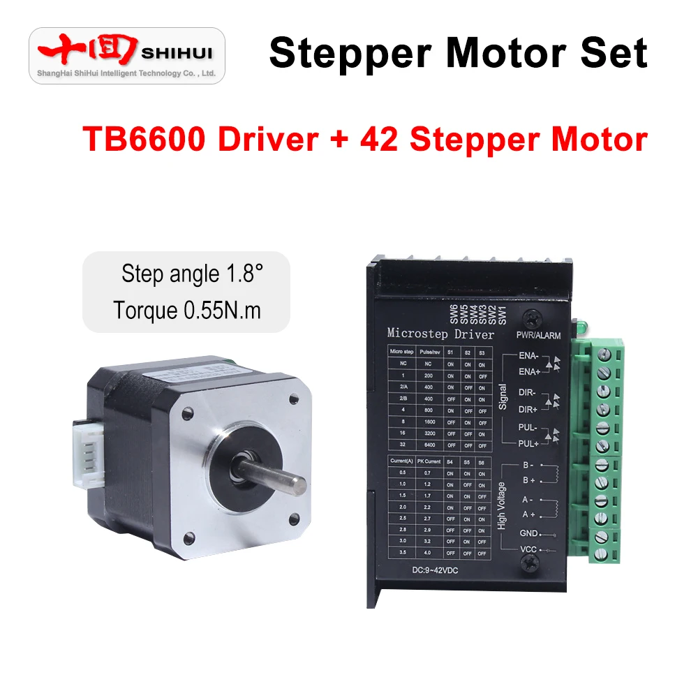 NEMA17 0.55N 1.8° 42 Stepper Motor 42BYGH47+ 4A 32 Subdivision Driver Set CNC Kit 3D Printing Package Engraving Machine
NEMA17 0.55N 1.8° 42 Stepper Motor 42BYGH47+ 4A 32 Subdivision Driver Set CNC Kit 3D Printing Package Engraving Machine