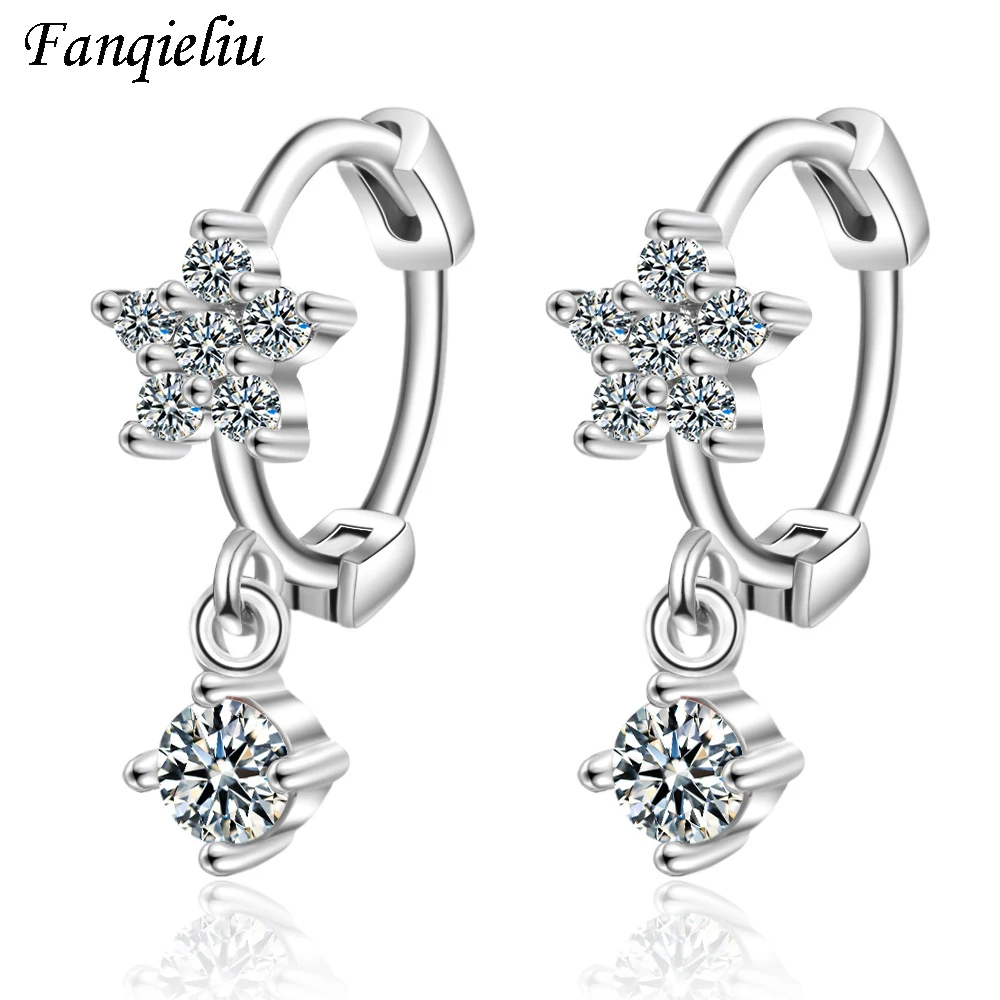 Fanqieliu Real 925 Sterling Silver Earrings Gift Jewelry Cute Star Charms Hoops Girl Crystal Hoop Earrings For Women FQL20365
Fanqieliu Real 925 Sterling Silver Earrings Gift Jewelry Cute Star Charms Hoops Girl Crystal Hoop Earrings For Women FQL20365