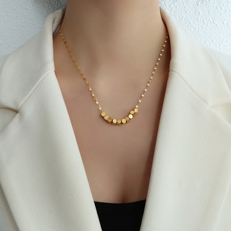 Fashion Multi Geometric Cube Choker New Jewelry Wholesale 316L Stainless Steel Chain Necklaces For Women Valentine's Day Gifts
Fashion Multi Geometric Cube Choker New Jewelry Wholesale 316L Stainless Steel Chain Necklaces For Women Valentine's Day Gifts