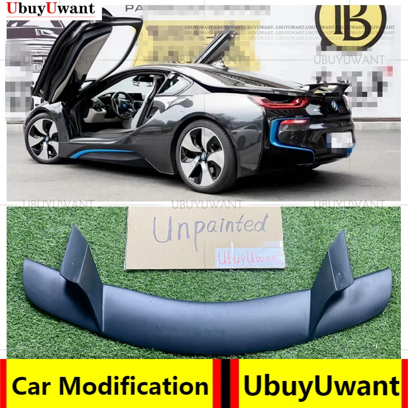 

For BMW i8 Car Styling Rear Spoiler Wing FRP Black And Carbon Fiber Spoiler Trunk Lip Boot Wing Decoration For BMW i8 2014-2019