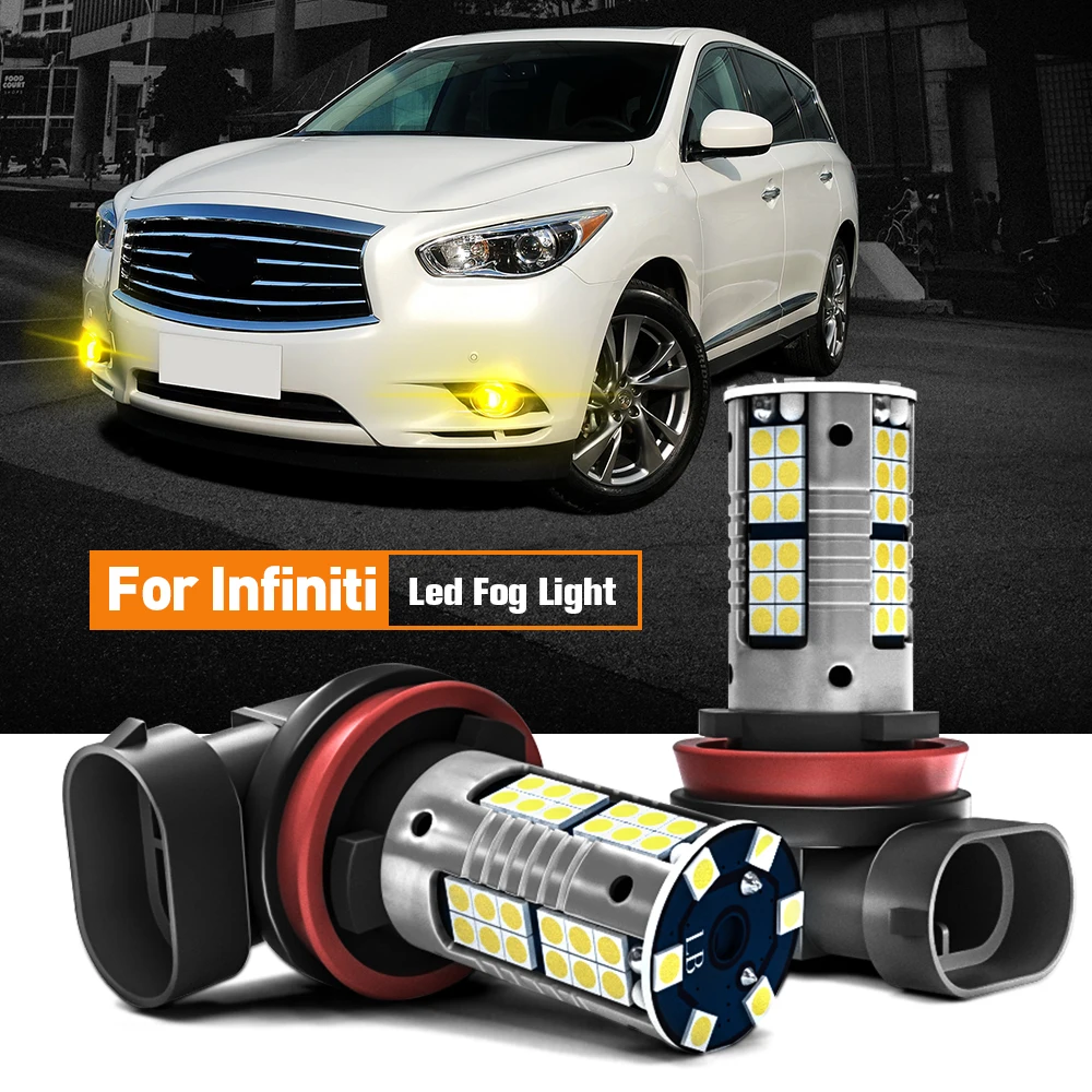 

2pcs LED Fog Light Blub Lamp H8 H11 Canbus For Infiniti FX37 FX35 FX45 FX50 EX35 EX37 G37 G25 M45 M35 M37 M35H M56 JX35