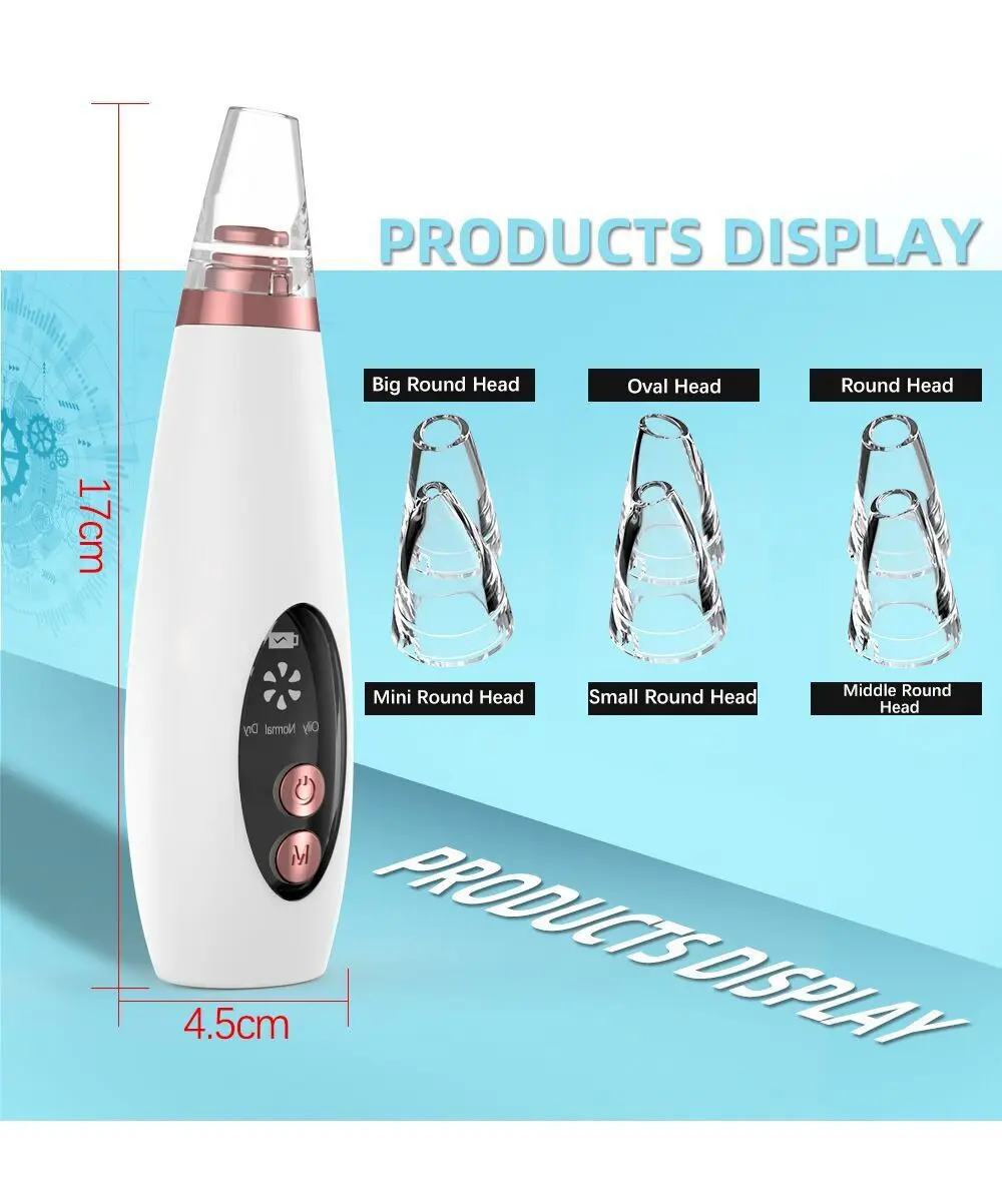 New blackhead-sucking instrument display USB rechargeable pore acne cleanser pore cleaning beauty instrument 
New blackhead-sucking instrument display USB rechargeable pore acne cleanser pore cleaning beauty instrument
