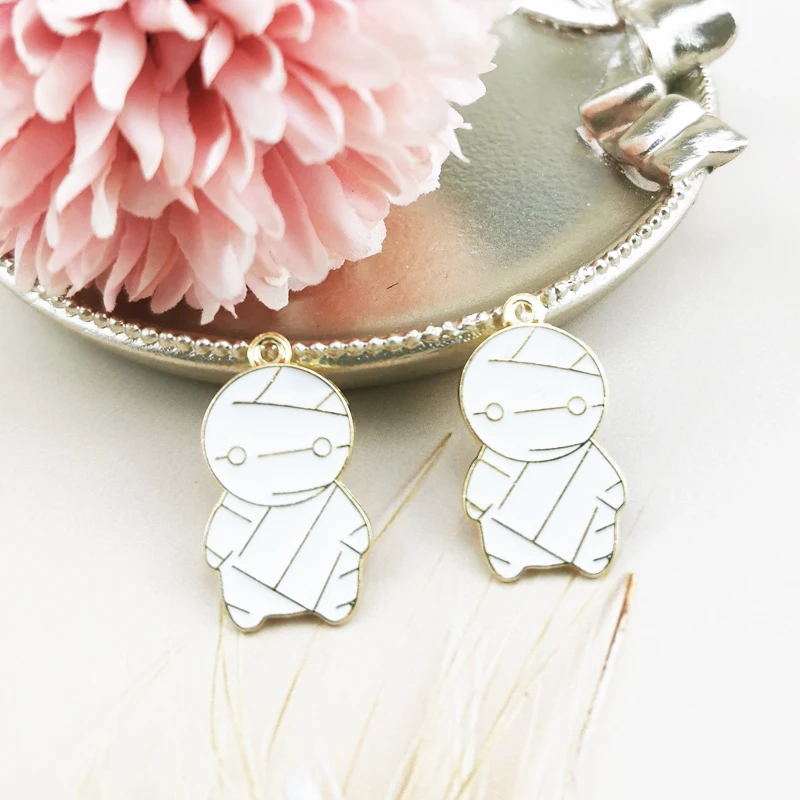 ApeUr 10pcs Golden Tone Alloy Enamel Charms Cute Mummy Earrings Pendans For Trend Jewelry Make Bracelet Dangle 28*16mm
ApeUr 10pcs Golden Tone Alloy Enamel Charms Cute Mummy Earrings Pendans For Trend Jewelry Make Bracelet Dangle 28*16mm