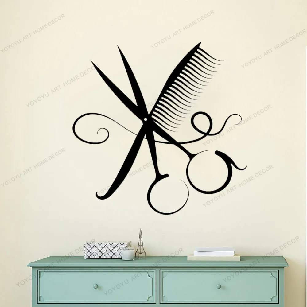 Hair Salon Wall Window Decal Sticker Hair Stylist Barber Beauty Salon Scissors comb wall stickers for hairdressing salon yw-87
Hair Salon Wall Window Decal Sticker Hair Stylist Barber Beauty Salon Scissors comb wall stickers for hairdressing salon yw-87
