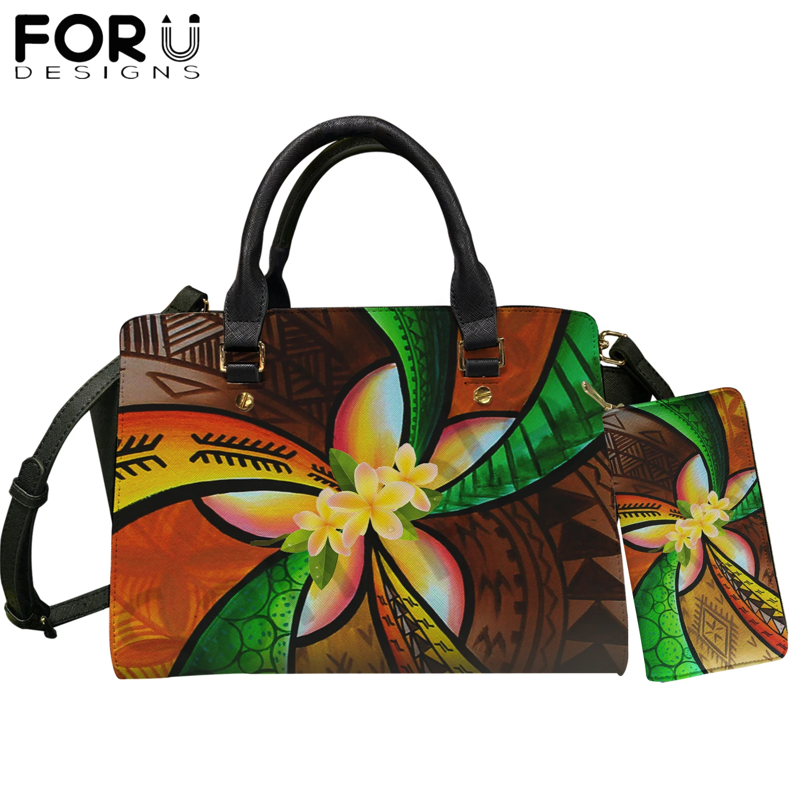 FORUDESIGNS Women Leather Handbag And Purse Polynesian Tribal Plumeria Flower Prints Casual Large Top-Handle Bags Lady Totes Sac
FORUDESIGNS Women Leather Handbag And Purse Polynesian Tribal Plumeria Flower Prints Casual Large Top-Handle Bags Lady Totes Sac