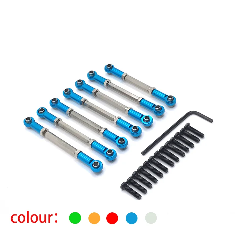 Pack of 7 Wltoys1/10 RC Car 104001 Metal Upgrade Modification Accessories Adjustable Rod Servo Rod
Pack of 7 Wltoys1/10 RC Car 104001 Metal Upgrade Modification Accessories Adjustable Rod Servo Rod