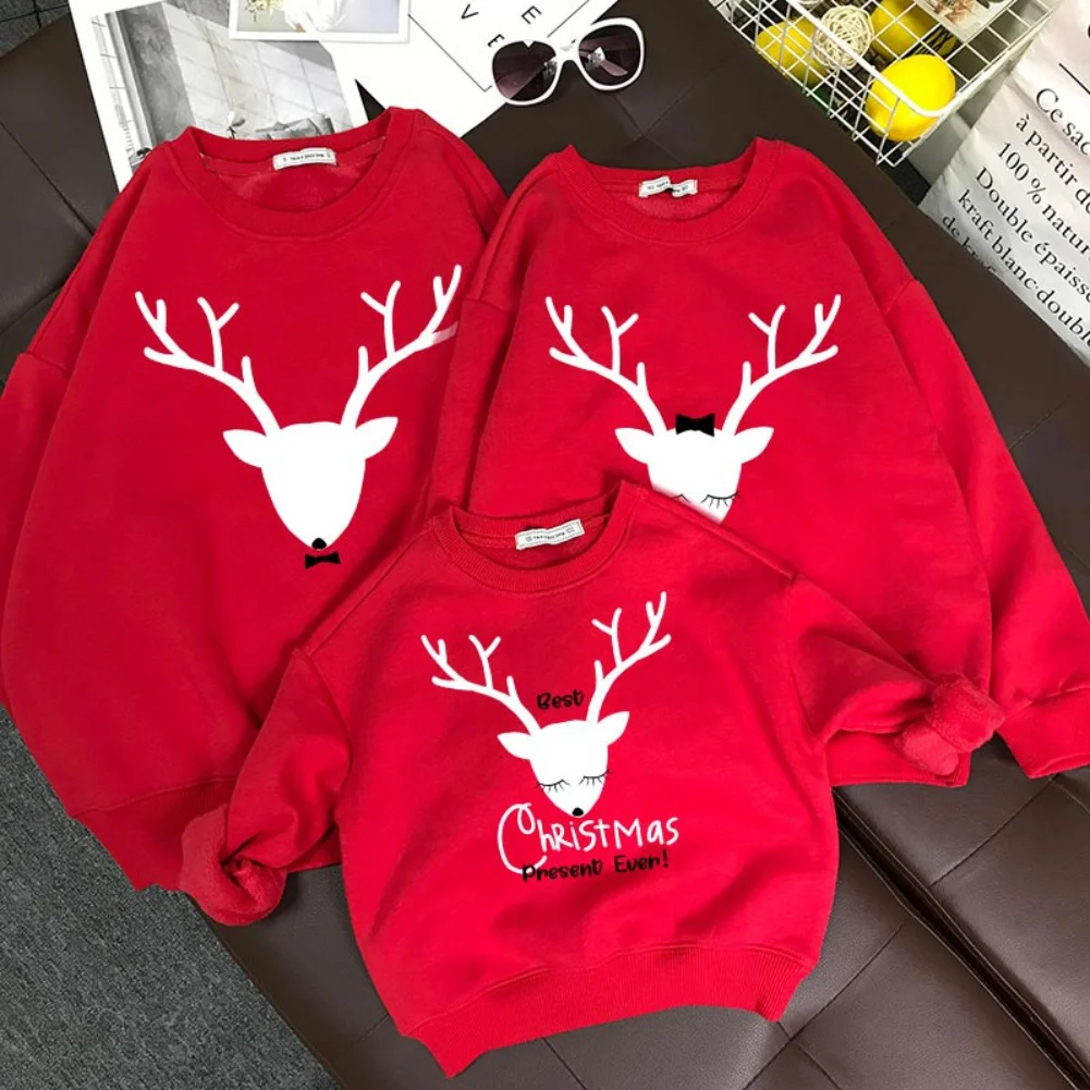 Family Matching Outfits Christmas Deer Print Sweatshirt Parent-child Wear Casual New Dad Mom Daughter Son Colthes
Family Matching Outfits Christmas Deer Print Sweatshirt Parent-child Wear Casual New Dad Mom Daughter Son Colthes