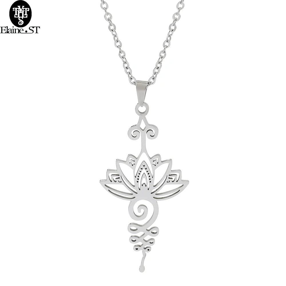 Wholesale 10 Pcs Lotus Stainless Steel Necklace Art Flower Pendant Unalome Hollow Womens Jewelry Fashion Mother's Day Gift
Wholesale 10 Pcs Lotus Stainless Steel Necklace Art Flower Pendant Unalome Hollow Womens Jewelry Fashion Mother's Day Gift