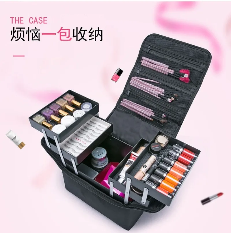 Fashion Women Makeup Large Capacity Multilayer Clapboard Cosmetic Bag Case Beauty Salon Tattoos Nail Art Tool Bin MJ
Fashion Women Makeup Large Capacity Multilayer Clapboard Cosmetic Bag Case Beauty Salon Tattoos Nail Art Tool Bin MJ