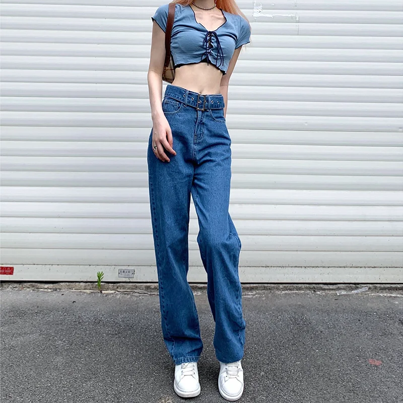 Woman Jeans High Waist Clothes High Waist Wide Leg Denim Blue Streetwear Vintage Quality Fashion Harajuku Straight Pants
Woman Jeans High Waist Clothes High Waist Wide Leg Denim Blue Streetwear Vintage Quality Fashion Harajuku Straight Pants