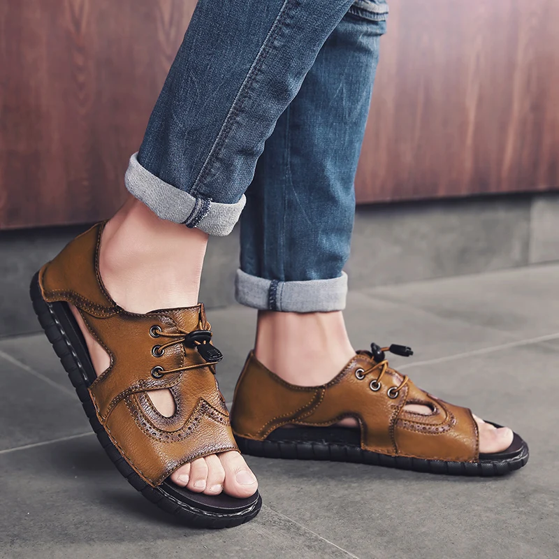 Sandalia Masculino Em Couro Leather Roman Sandals For Men Sandalias Playa Hombre Walking Beach Summer Sandale De Plage Gladiator
Sandalia Masculino Em Couro Leather Roman Sandals For Men Sandalias Playa Hombre Walking Beach Summer Sandale De Plage Gladiator