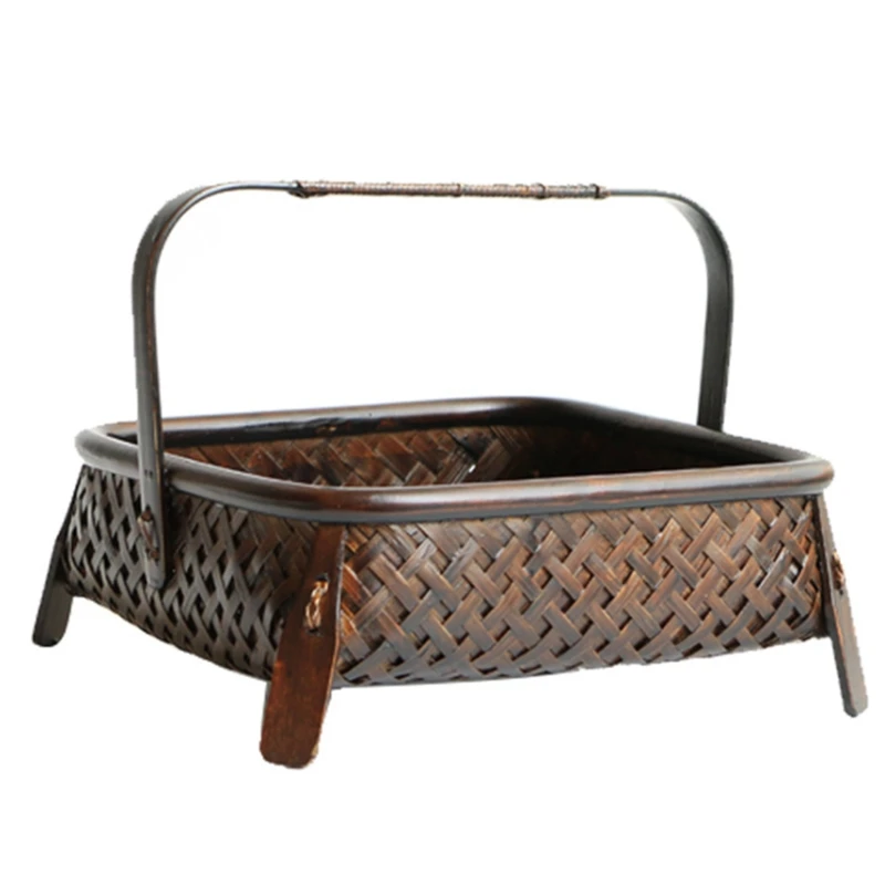 Bamboo Woven Storage Basket, Hand-Made Retro Bamboo Woven Retro Dried Fruit Tea Set Box,Kitchen Interior,Household Items
Bamboo Woven Storage Basket, Hand-Made Retro Bamboo Woven Retro Dried Fruit Tea Set Box,Kitchen Interior,Household Items