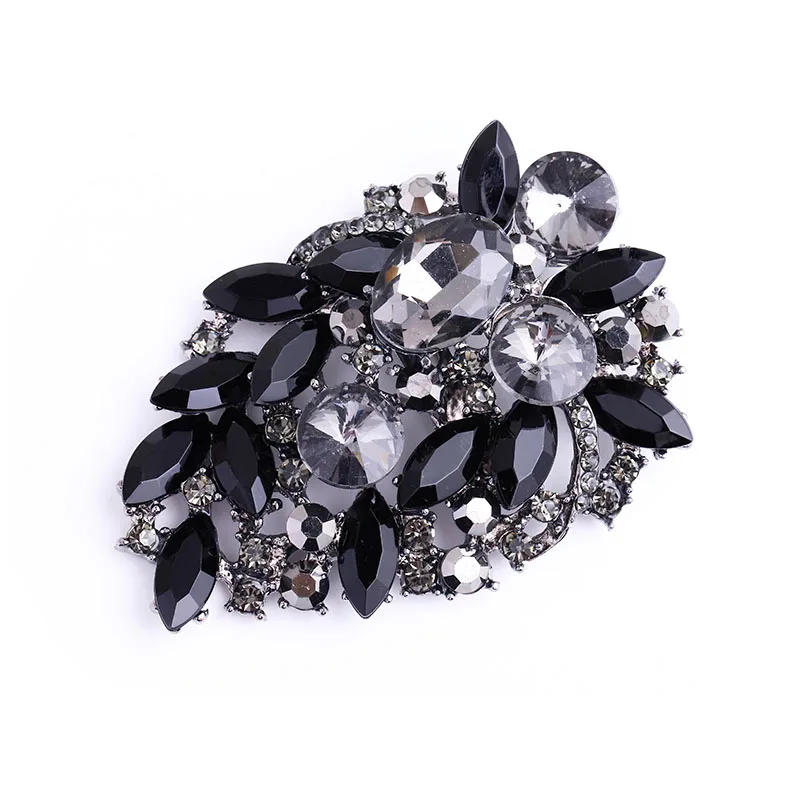 Morkopela Big Crystal Brooches and Leaf Pins For Women Banquet Luxury Brooch Jewelry Scarf Suit Pin Accessories Gift | Украшения и