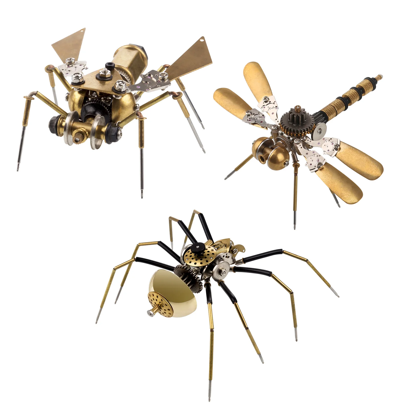 250+Pcs Mechanical Metal Finished Model Kit Assembly Toy Set Gift Decor - (Spider + Dragonfly + Wasp)
250+Pcs Mechanical Metal Finished Model Kit Assembly Toy Set Gift Decor - (Spider + Dragonfly + Wasp)