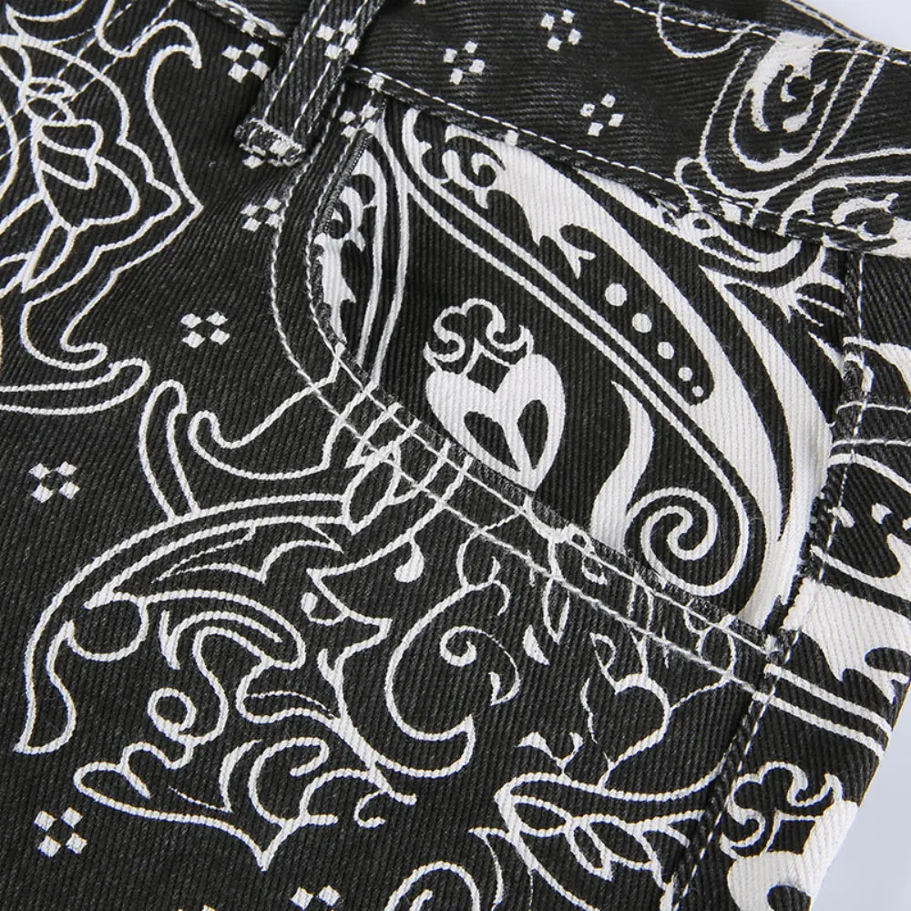 ZOTTSOZ Bandana Paisley Pattern Print Casual Jeans Fashion Women High Waist Straight Denim Pants Harajuku Streetwear Trousers
ZOTTSOZ Bandana Paisley Pattern Print Casual Jeans Fashion Women High Waist Straight Denim Pants Harajuku Streetwear Trousers