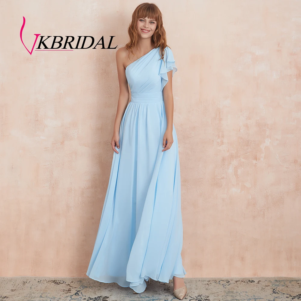 VKbridal A-Line Plus Size Wedding Party Prom Gowns 2019 for Juniros Real Picture One Shoulder Chiffon Bridesmaid Dresses Long
VKbridal A-Line Plus Size Wedding Party Prom Gowns 2019 for Juniros Real Picture One Shoulder Chiffon Bridesmaid Dresses Long