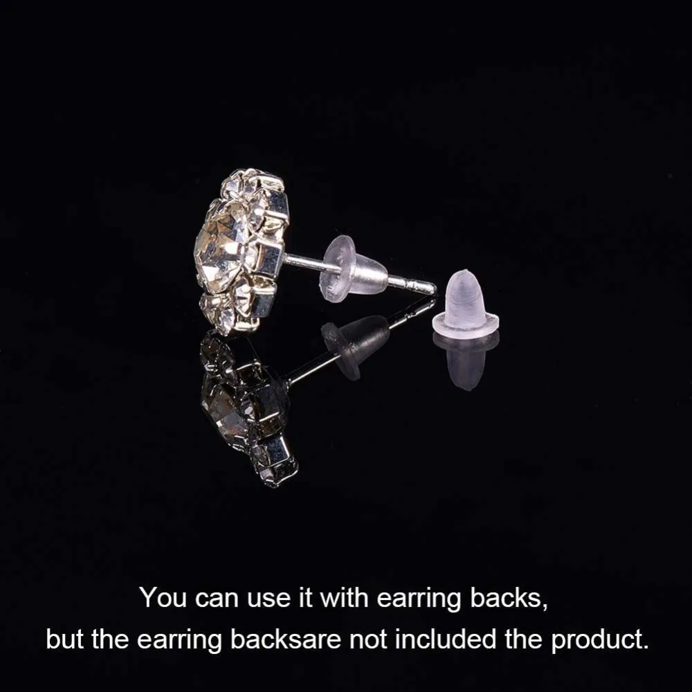 200pcs Clear Soft Plastic Earring Back Stopper Ear Nuts Plugging Safety Bullet Clutch Stopper DIY Stud Earrings Findings