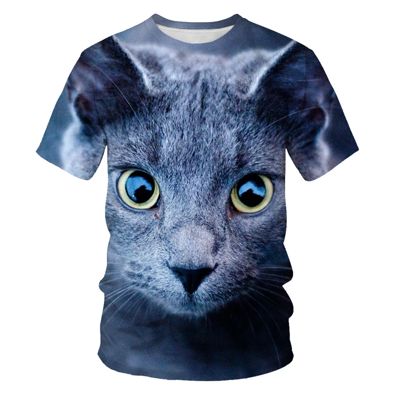 Couple parent-child wear 3D printing cute cat men and women T-shirt O-neck short sleeves comfortable and casual personality
Couple parent-child wear 3D printing cute cat men and women T-shirt O-neck short sleeves comfortable and casual personality
