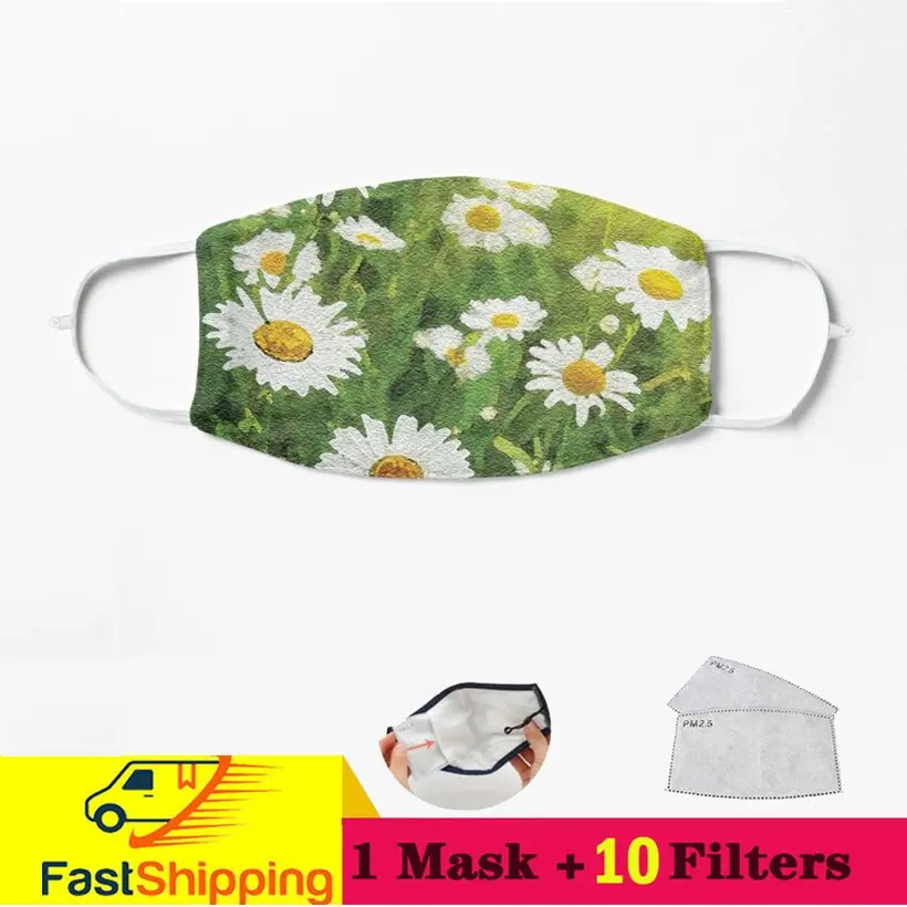 

wild flower Colorful Pebbles Nature Abstract Cover Mascarilla Face Mask Mouth Fabric Muffle Face Funny Dustproof Facial