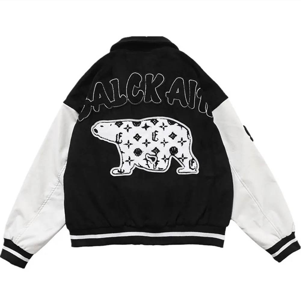 2021 Hip Hop Polar Bear Patchwork Color Block Jackets Mens Harajuku Streetwear Bomber Jacket Baseball Coats casual New Unisex
2021 Hip Hop Polar Bear Patchwork Color Block Jackets Mens Harajuku Streetwear Bomber Jacket Baseball Coats casual New Unisex