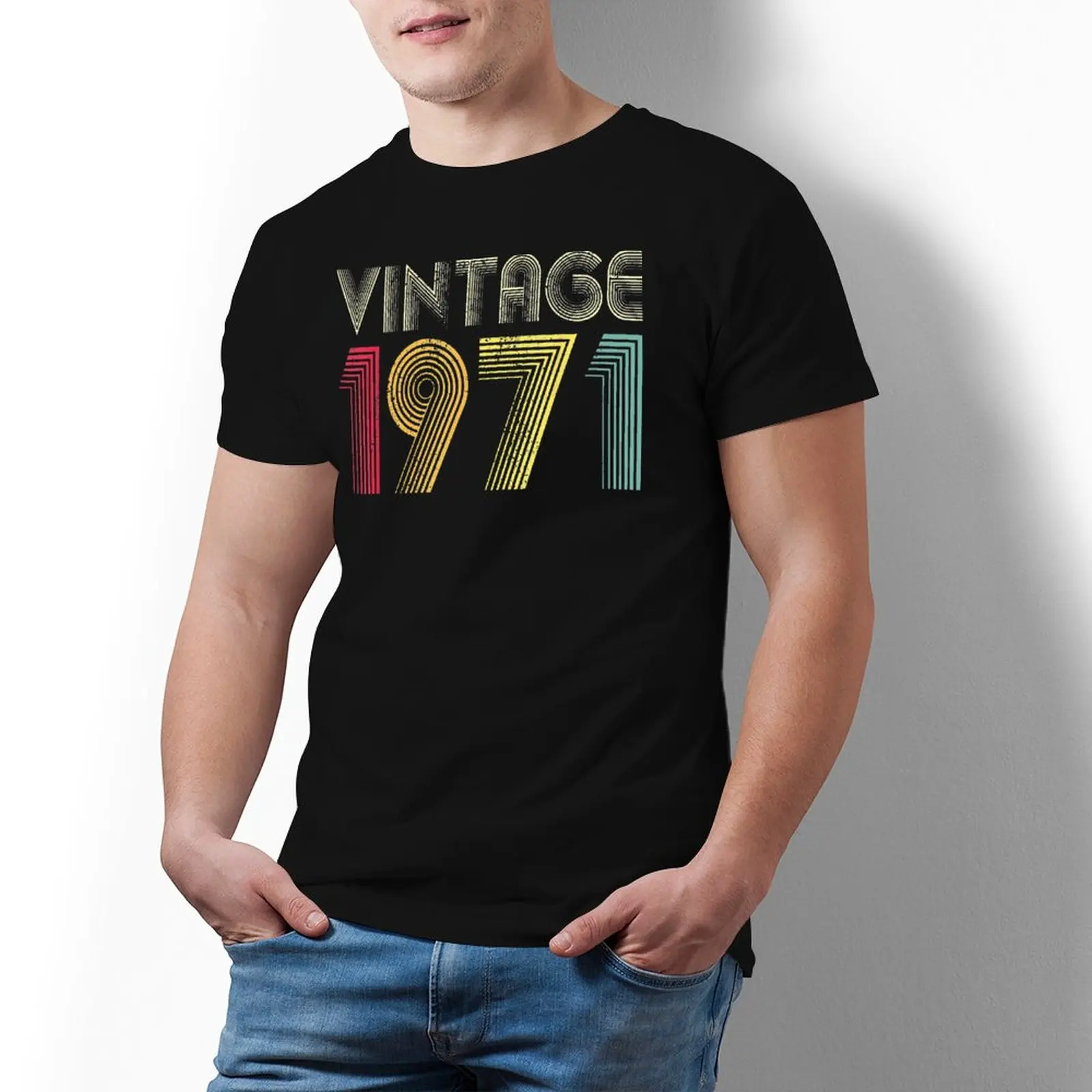 Vintage 1971 Birthday Gift T Shirt Letters Short Sleeves Beach T-Shirt Print 100 Cotton Tshirt Man
Vintage 1971 Birthday Gift T Shirt Letters Short Sleeves Beach T-Shirt Print 100 Cotton Tshirt Man