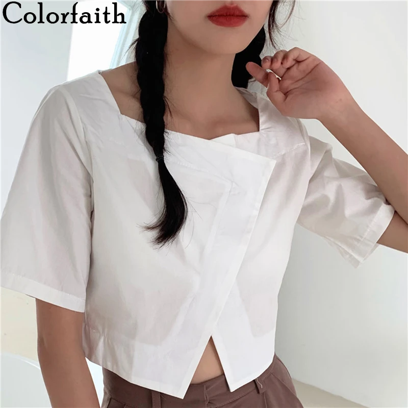 Женская блузка с квадратным вырезом Colorfaith, повседневная однотонная блузка с асимметричным разрезом, Короткие топы разных цветов, модель BL051...
Женская блузка с квадратным вырезом Colorfaith, повседневная однотонная блузка с асимметричным разрезом, Короткие топы разных цветов, модель BL051...