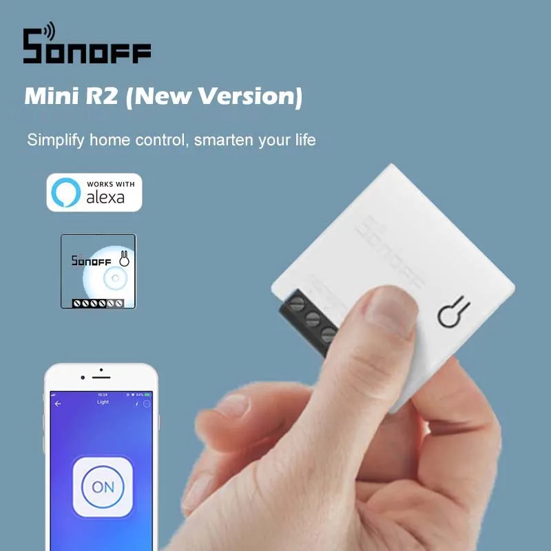 1-10 шт. SONOFF MINIR2 Wifi DIY мини-переключатель двухсторонняя проводка Модуль Автоматизации умного дома совместимый с eWelink Alexa Google Home
1-10 шт. SONOFF MINIR2 Wifi DIY мини-переключатель двухсторонняя проводка Модуль Автоматизации умного дома совместимый с eWelink Alexa Google Home