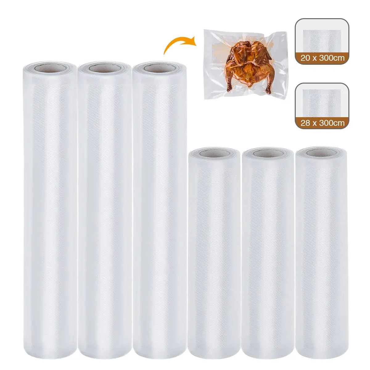 20/28*300cm Vacuum Bag Storage Bags For Vacuum Sealer Packaging Rolls Food Fresh Saver Vacuum Bags Kitchen Food 6Rolls/Lot
20/28*300cm Vacuum Bag Storage Bags For Vacuum Sealer Packaging Rolls Food Fresh Saver Vacuum Bags Kitchen Food 6Rolls/Lot