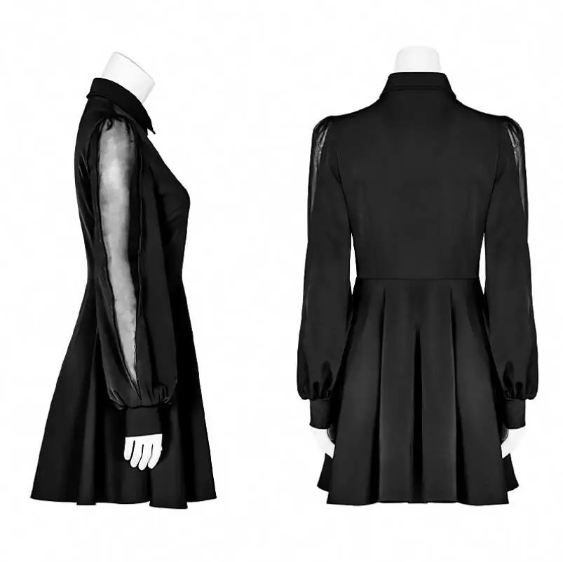 MAGOGO INS Black Tie Round Neck Button Solid Color Waist Thin Women A-Lin Dress
MAGOGO INS Black Tie Round Neck Button Solid Color Waist Thin Women A-Lin Dress