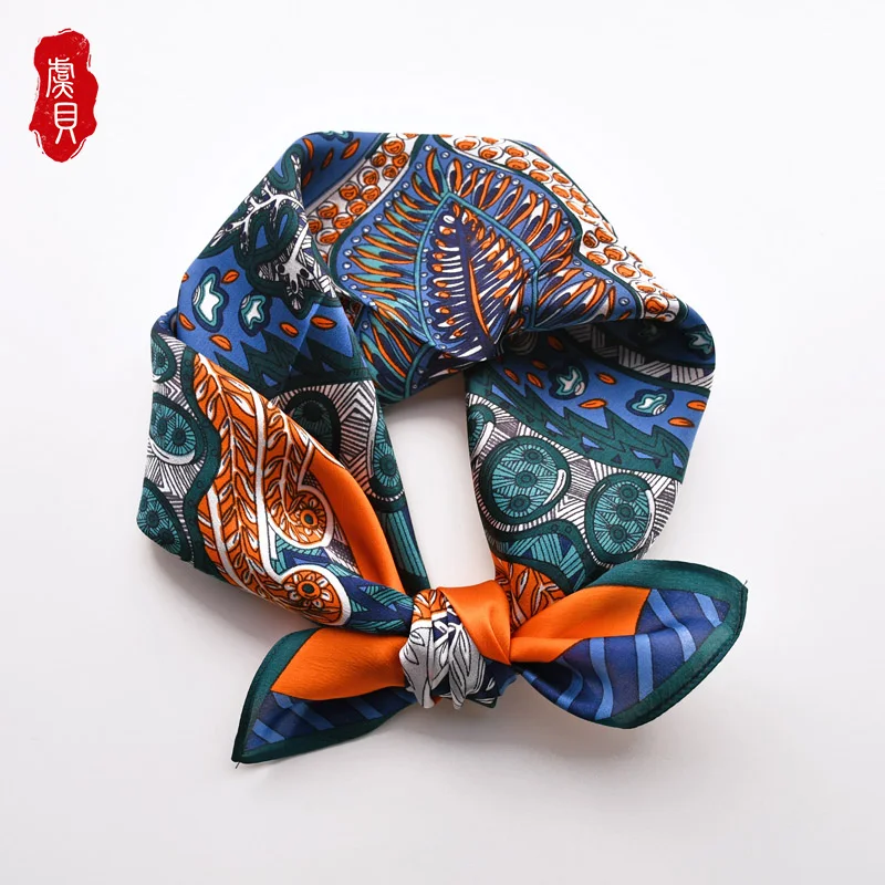 Orange blue 100% nature silk scarf women printed luxury small square stain scarves hair band fashion vintage bandana ladies gift
Orange blue 100% nature silk scarf women printed luxury small square stain scarves hair band fashion vintage bandana ladies gift