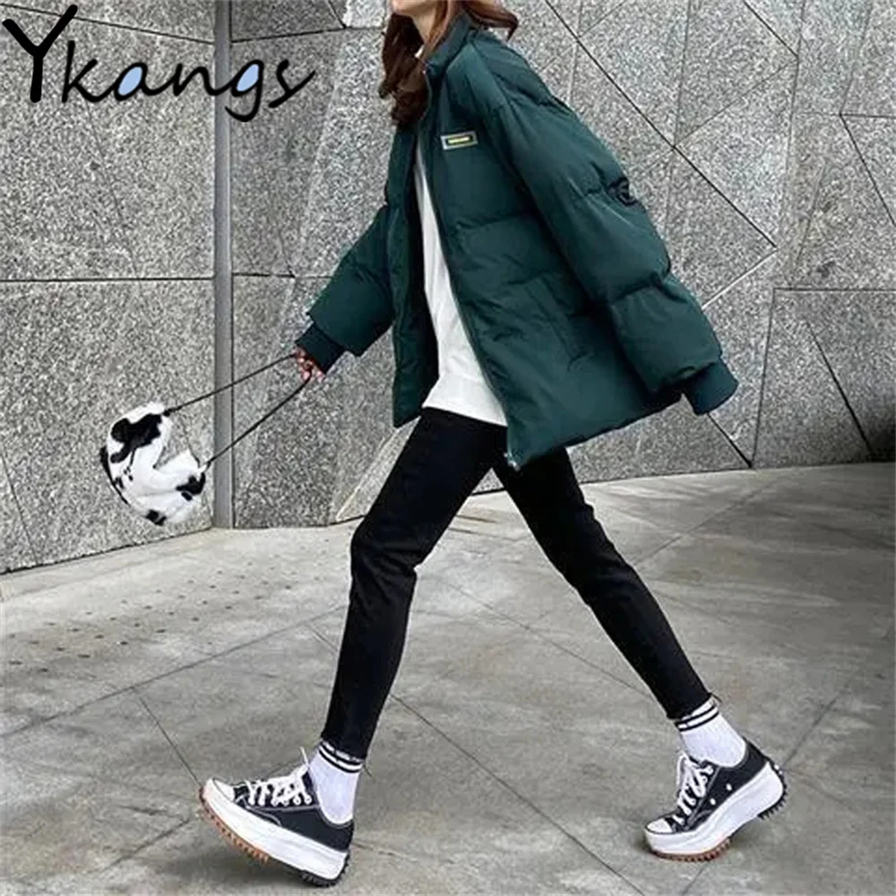 Casual All-Match Student Warm Jacket Harajuku Ins Trend Simple Loose Bread Cotton Clothing Winter 2021 Female Coat Green Parkas
Casual All-Match Student Warm Jacket Harajuku Ins Trend Simple Loose Bread Cotton Clothing Winter 2021 Female Coat Green Parkas