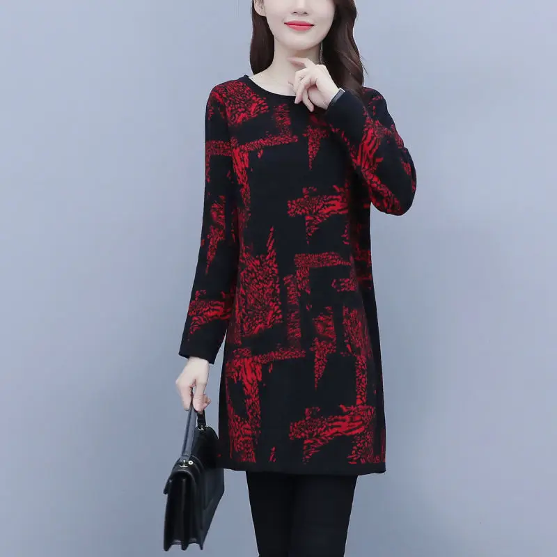 2021Cashmere Medium And Long Bottomed Shirt Women's New Large Size Women's Dress In Autumn And Winter
2021Cashmere Medium And Long Bottomed Shirt Women's New Large Size Women's Dress In Autumn And Winter
