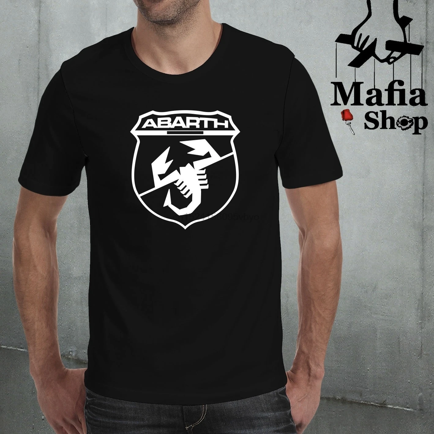 Мужские хлопковые футболки с коротким рукавом CAMISETA FIAT ABARTH 500 Мотоспорт BIPOSTO