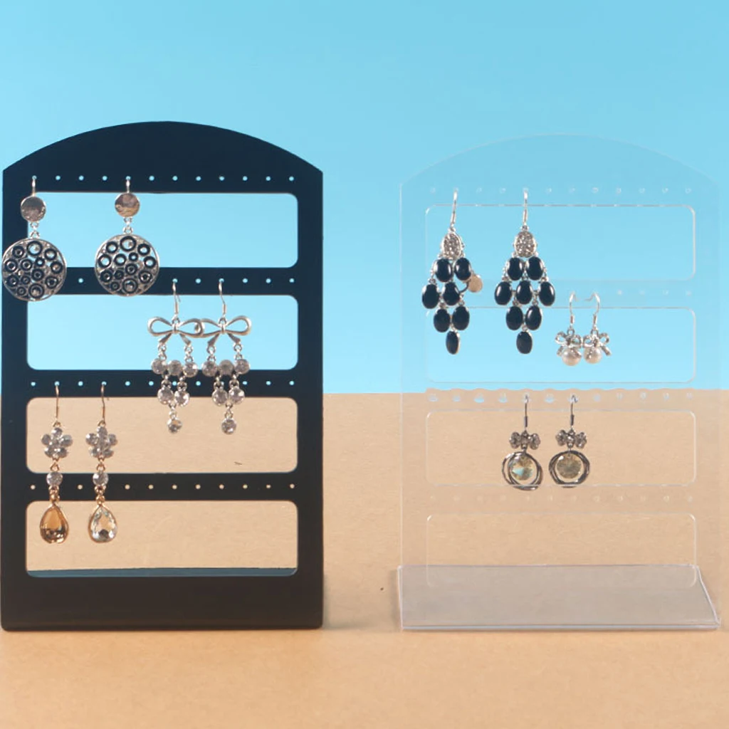 Pack of 5 Acrylic Modern Earring Stud Stand Holder Jewelry Display, Black/Clear, 2 Sizes
Pack of 5 Acrylic Modern Earring Stud Stand Holder Jewelry Display, Black/Clear, 2 Sizes