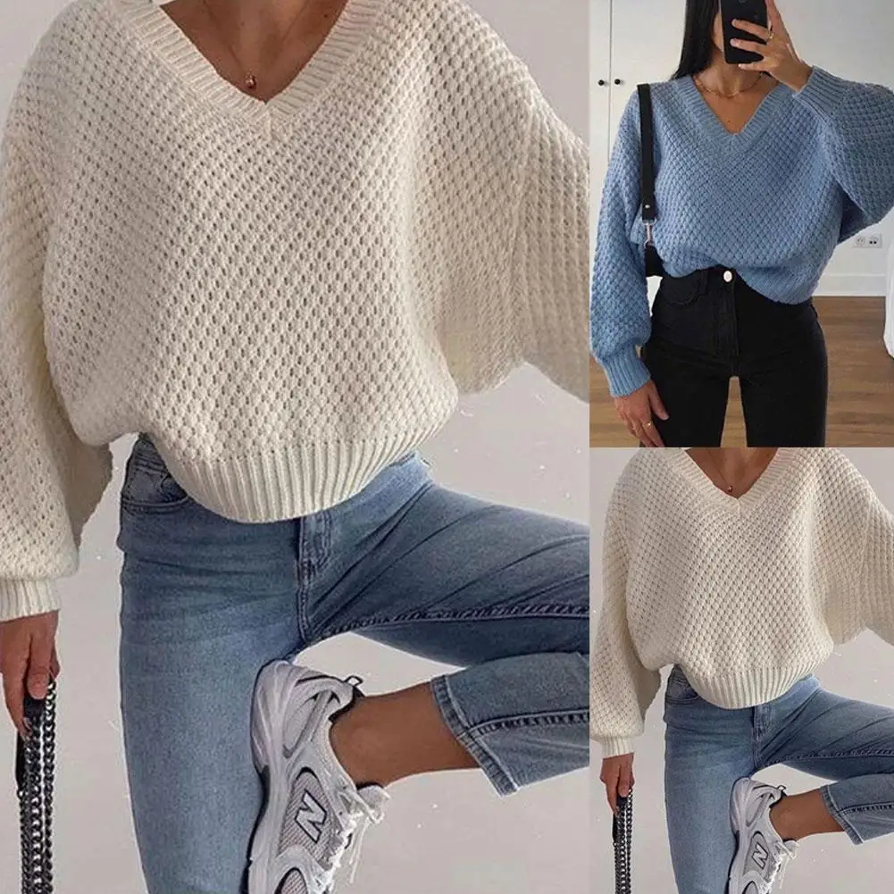 Knitted Loose Women Sweater Casual V Neck Long Sleeve Pullover Sweaters 2021 Autumn Winter Embroidery Sweater Oversize Top
Knitted Loose Women Sweater Casual V Neck Long Sleeve Pullover Sweaters 2021 Autumn Winter Embroidery Sweater Oversize Top
